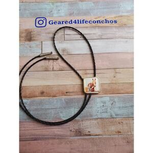 Cowgirl Pinup Horse Bolo Tie Necklace Western concho necklace, Bolotie western